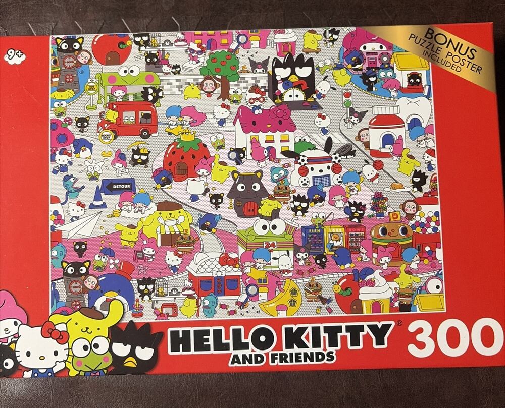 Hello Kitty And Friends 300 Piece Jigsaw Puzzle Bonus Poster 18 X 24 RoseArt